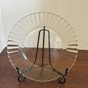 Vintage Fortecrisa Mexico Clear Glass Plate 7" Salad, Bread And Butter